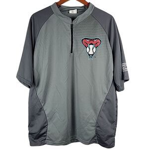 Arizona Diamondbacks Jersey Mens XL Gray 1/4 Zip Popover Pullover Shirt SGA